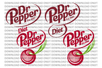 Dr Pepper, Cherry Dr Pepper. Diet Dr Pepper Soda Logo SVG - Cricut, Silhouette