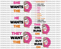 She Wants the D - Dunkin' Donuts Inspired SVG - Cricut, Silhouette