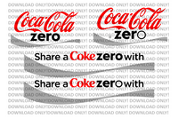 Share A Coke Zero With... Soda Can Inspired SVG  - Cricut, Silhouette