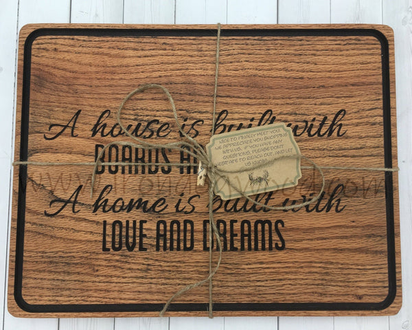 Custom Cutting Board with Personalized Name and Information - Perfect Housewarming Present, Real Estate Gift