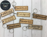 Personalized Wooden Keychains - Funny Quotes, Silly Sayings, Quirky Quotes, Clever Customized Keyrings, Key Holders, #Blessed, Jesus