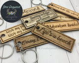 Personalized Wooden Keychains - Funny Quotes, Silly Sayings, Quirky Quotes, Clever Customized Keyrings, Key Holders, #Blessed, Jesus