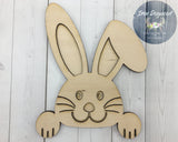 DIY Unfinished Easter Bunny Rabbit Wooden Cutout - Wood Blanks, Wood Shapes, Door Hanger, Holiday Wreath Accessory